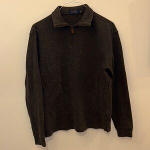 Polo by Ralph Lauren Men's Charcoal Zip-Up Sweater